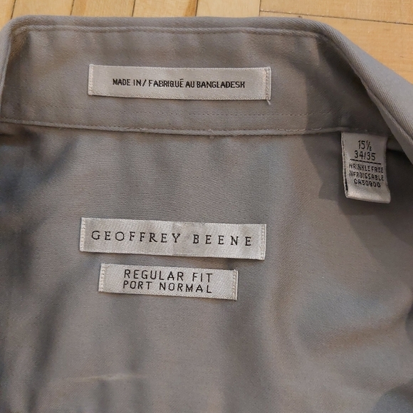 Geoffrey Beene botton down shirt size 15 1/5 - Picture 5 of 8